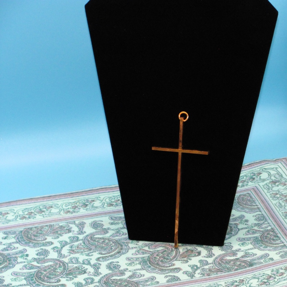 Sunning Gold Plated Cross with Hanging loop